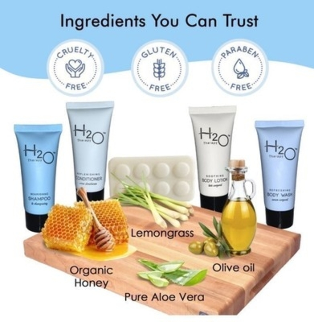 H2O Therapy All-In-Kit 8in1 Travel Hotel Size Bath Body Skincare Set New